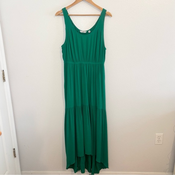 Green Tiered Maxi Dress Size XL, gf by Geren Ford - Picture 2 of 13